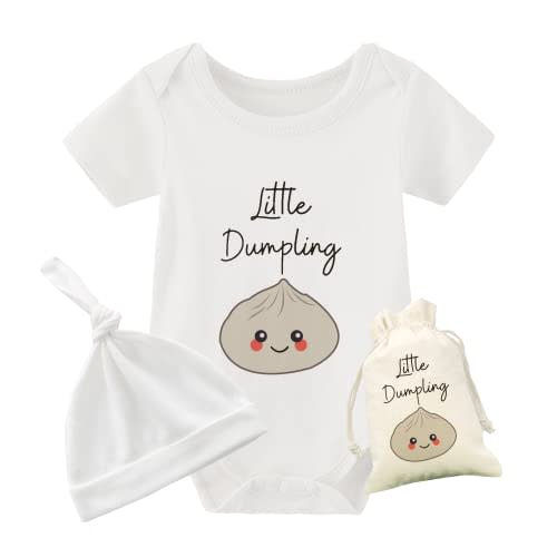 YSCULBUTOL Baby Twins Bodysuit Funny Ramen Outfit Noodle Funny Romper Baby Costume Jumpsuit Hat Bags