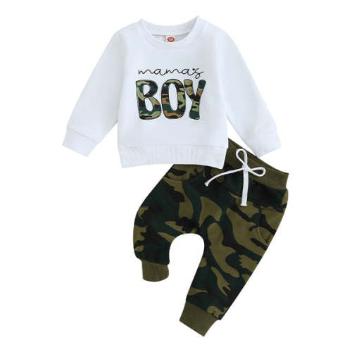MAMA'S BOY Camo Outfit - Hazel & Bo
