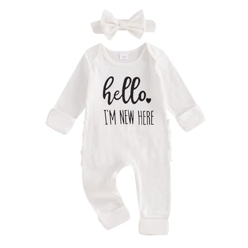 Mieeyali Daddys Girls Baby Clothes Newborn Outfit Girl Coming Home Clothes Funny Letter Jumpsuit Knit Romper Preemie Clothes