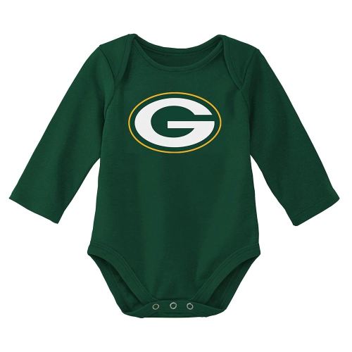 Outerstuff NFL Newborn & Infants 0-24 Months Official Primary Logo Long Sleeve Creeper Bodysuit Romper