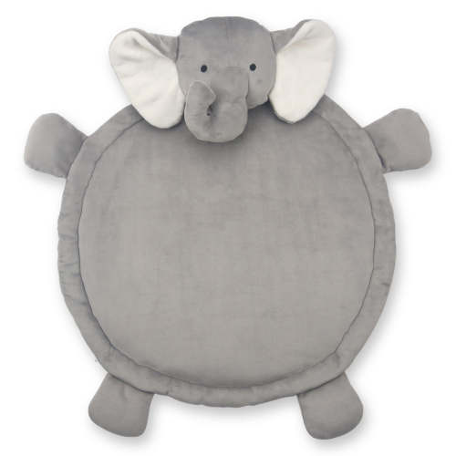 Elephant Baby Play Mat with 3-Dimensional Head - Gray – Lambs & Ivy