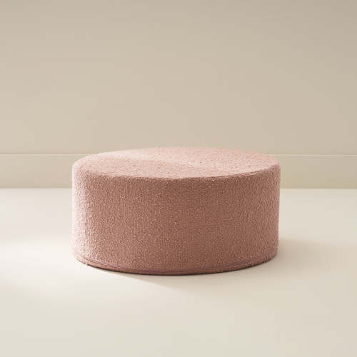 Soft Dusty Rose Ottoman | Boucle | House of Noa