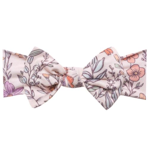 Baby Girls' Copper Pearl Knit Bow Headband