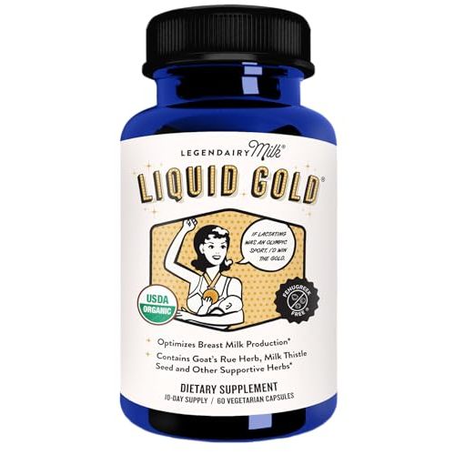 Legendairy Milk Liquid Gold Lactation Support | Lactation Supplement with Organic Goats Rue, Milk Thistle, Shatavari, Fennel, Alfalfa & Anise | Breastfeeding Supplements, 60 Count