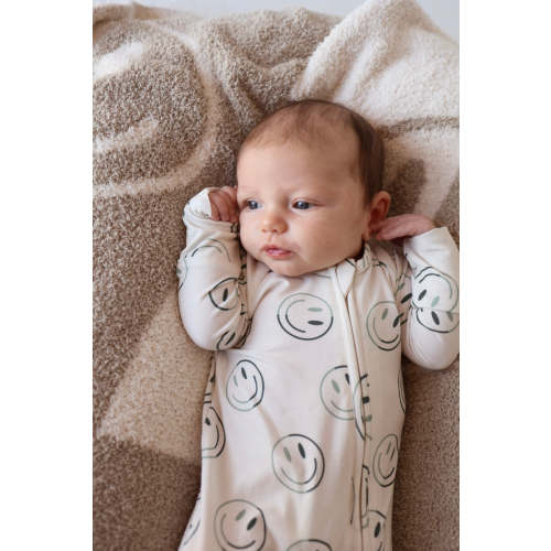 Bamboo Zip Pajama | Green Smiles