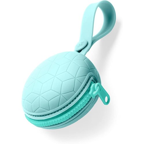 Skip Hop Pacifier Holder, Grab & Go, Grey Melange - Light Teal