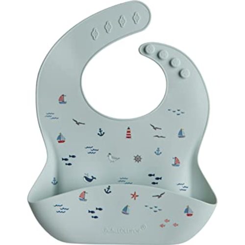 Loulou Lollipop Soft, Waterproof Silicone Feeding Bib for Babies and Toddlers