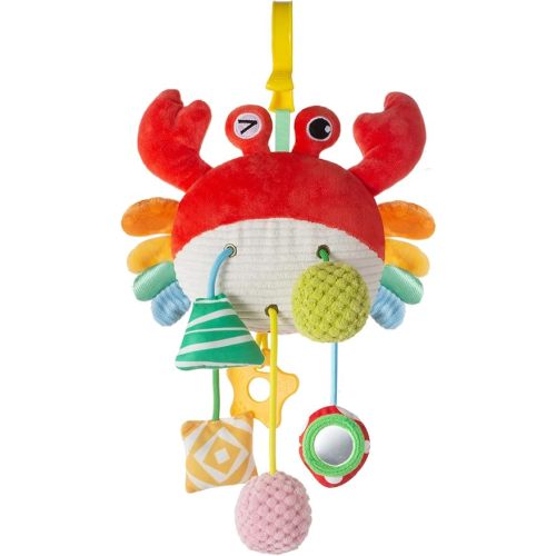 Car Seat Toy for Babies 0-6 Months, Stroller Toy with a Convenient clip, Carseat Toys Hanging Baby Accessories,Built-In Bell, Rattle,Squeaky,Mirror for infant,Babies Gift 0-3-6-12 months Boy Girl