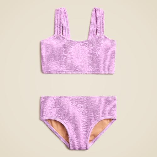 Girls' smocked two-piece swimsuit, Muted Orchid - size 2