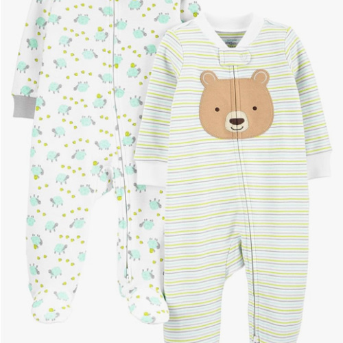 Simple Joys by Carter's Baby Neutral 2-Pack Cotton Footed Sleep and Play