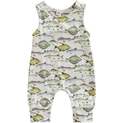 Newborn Toddler Baby Girl Boy Sleeveless Cartoon Romper Bodysuit Jumpsuit Animal One Piece Outfit Summer Clothes
