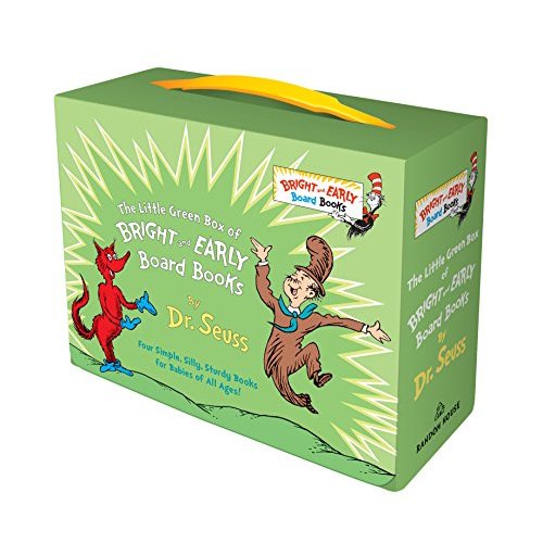 Little Green Boxed Set of Bright and Early Board Books: Fox in Socks; Mr. Brown Can Moo! Can You?; There's a Wocket in My Pocket!; Dr. Seuss's ABC (Bright & Early Board Books(TM))