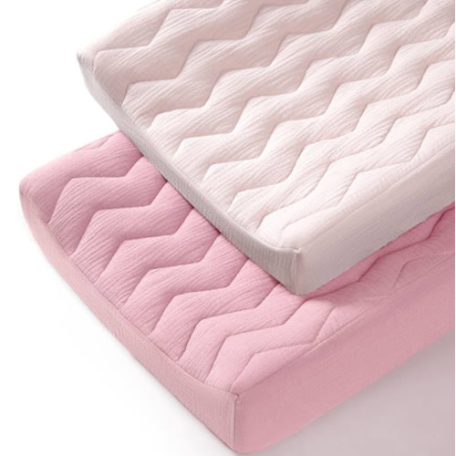 lulumoon Muslin Changing Pad Cover: Baby Cotton Quilted Changing Table Cover - Soft Changing Pad Sheets for Boys Girls