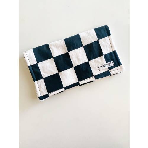 Burp Cloth-Black checkerboard, Modern Gender Neutral Burp Cloth Mix & Match-Super Absorbent Cotton Chenille, Burp Rag-BLACK CHECK