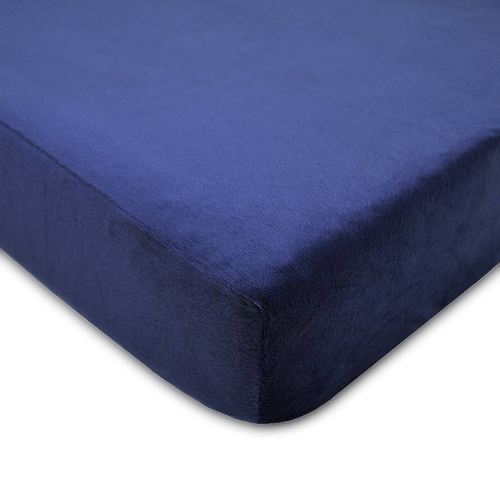 American Baby Company Heavenly Soft Chenille Fitted Crib Sheet 28" x 52", Warm and Cozy Neutral Chenille Sheet, Navy, for Boys and Girls, Fits Crib and Toddler Bed mattresses