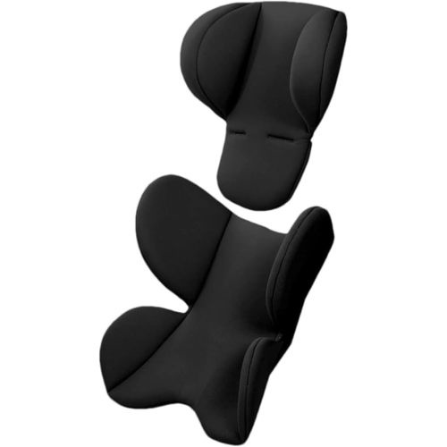 New Born Car Seat Head Support Head Neck Seat Insert Pad,Stroller Cushion Pads, Machine Washable Baby Stroller Cushion, Toddler Car Seat Cover for Carseat (Black)