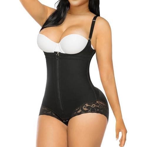 YIANNA Fajas Colombianas Shapewear for Women Postpartum Tummy Control Body Shaper Butt Lifter Bodysuit