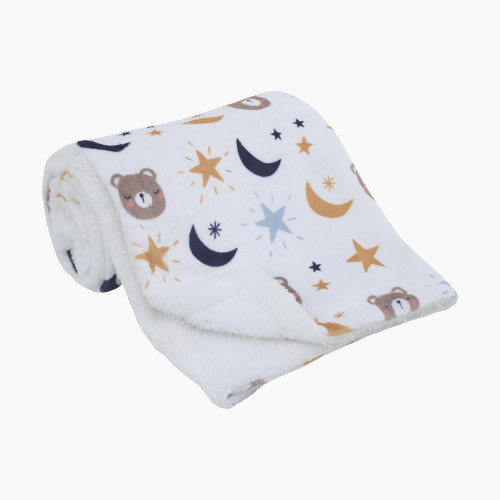 NoJo Baby Plush Baby Blanket - White