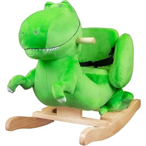 Nattou Rocking Horse Animal for Children10-36 Months, 25 x 13 x 18 in (Tommy The TREX)
