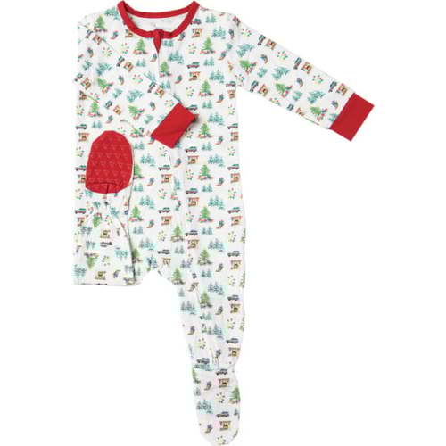 Double Zip Footed One Piece PJ, Holiday Fun - Moon Breeze Mercantile | Maisonette