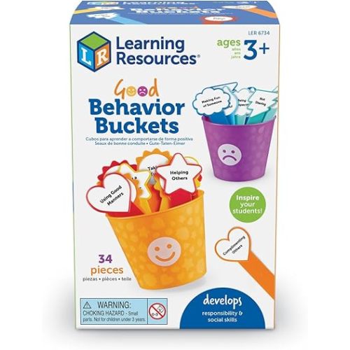 Learning Resources Good Behaviour Buckets, Social Emotional Toy, Preschool Toy, Ages 3+, Multi