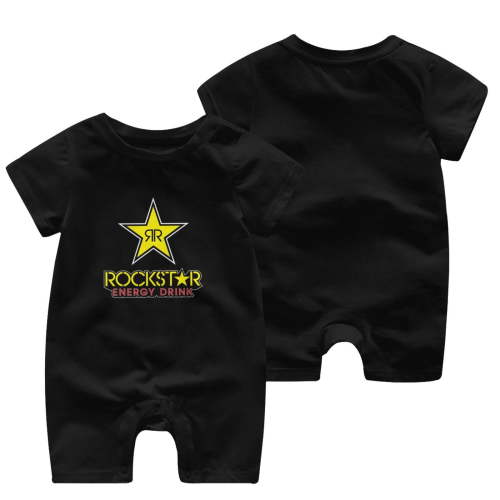 Rockstar Energy Drin Baby Short Sleeve Jumpsuit Romper Playsuit One Piece Outfit Baby Boys Girls Casual Clothes Sleep and Play 12 Months