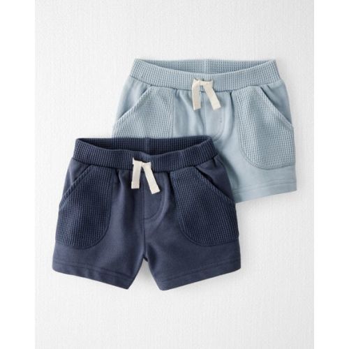 Baby 2-Pack Organic Cotton Waffle Knit Shorts - Little Planet | Carter's