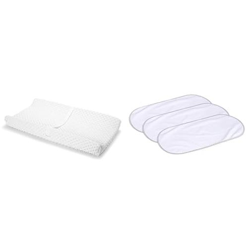 Munchkin® Secure Grip™ Contoured Baby Diaper Changing Pad for Dresser, includes Cover, Waterproof Pad & Waterproof Changing Pad Liners, 3 Count - Changing Pad + Cover + Changing Pad Liners