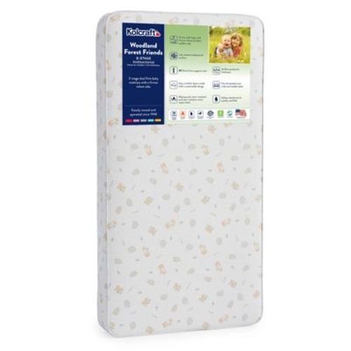 Kolcraft 2-Stage Antibacterial Baby Crib Mattress and Toddler Bed Mattress