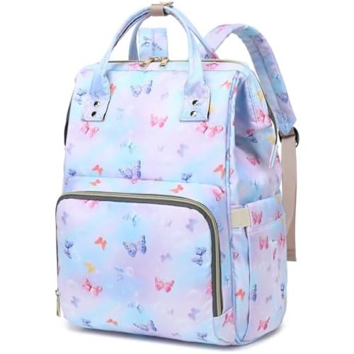 Butterfly Baby Diaper Bag Backpack for Girls Boys, Waterproof Large Maternity Nappy Bags for Mom