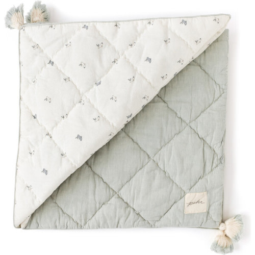 Hatchlings Bunny Nursery Blanket, Blue - Pehr Blankets & Quilts | Maisonette