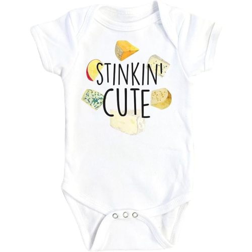 Cheese Stinkin' Cute - Baby Boy Girl Clothes Infant Bodysuit Funny Cute Newborn
