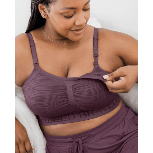 Sublime® Hands-Free Pumping & Nursing Bra | Burgundy Plum