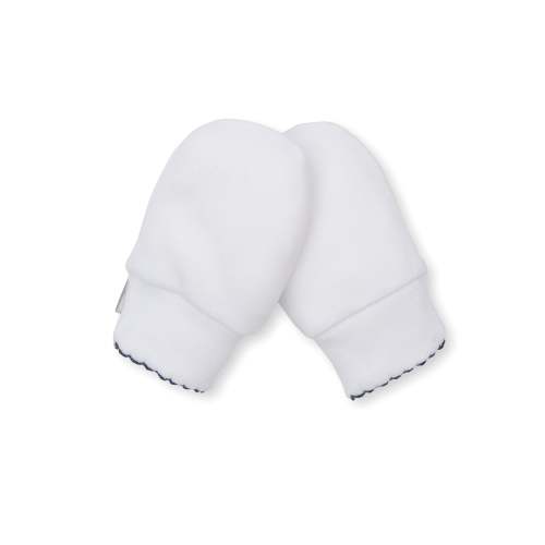 White/Navy Kissy Basics Mittens