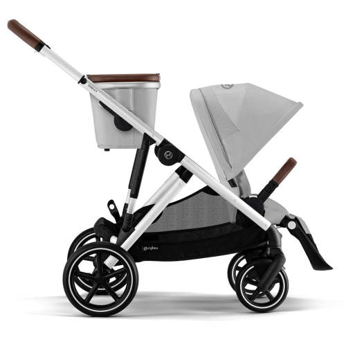 Cybex Gazelle S Single-to-Double Stroller - Silver Frame / Lava Grey