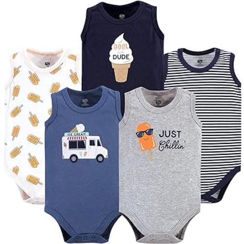 Hudson Baby Unisex Baby Cotton Sleeveless Bodysuits