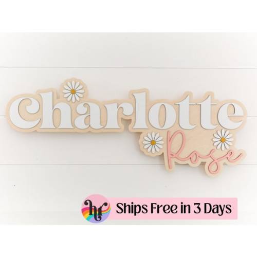 Custom Wood Name Sign Boho Name Sign Girls Name Sign - Etsy