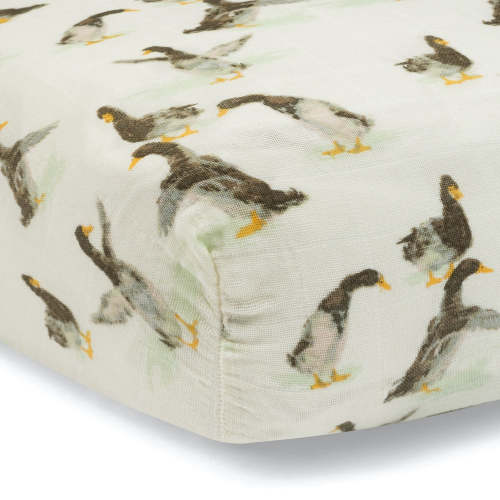 ORGANIC COTTON DUCK CRIB SHEET | Kingfisher Road | Online Boutique