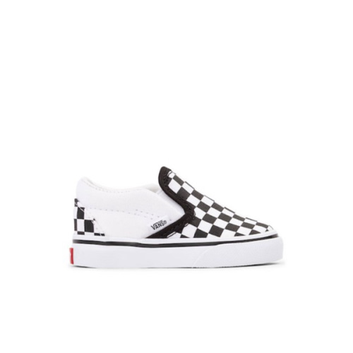 Vans Slip-On Checkerboard Skate Shoe - Baby / Toddler - Black / White | Journeys