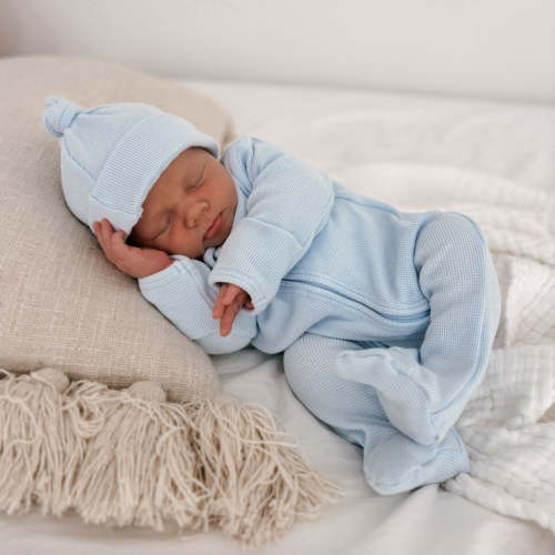 My First Outfit - Baby Blue - Onesie & Beanie Set