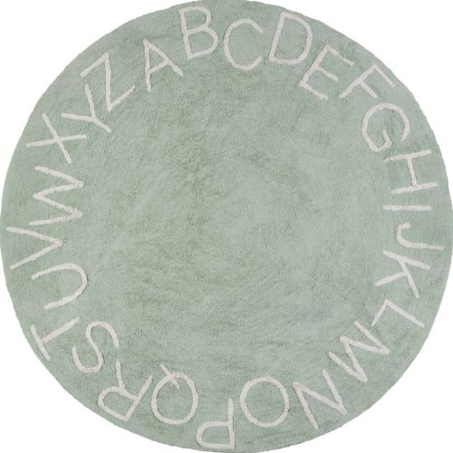 Nuloom Kids Washable Round Alphabet Indoor Area Rug, Size Round 4' Color Rust