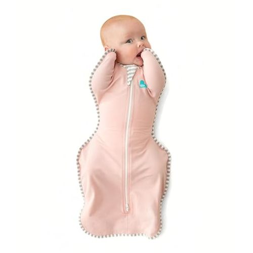 Love To Dream Swaddle UP Self-Soothing Sleep Sack 8-13 lbs., Dramatically Better Sleep, Snug Fit Calms Startle Reflex, 1.0 TOG, Dusty Pink, Small