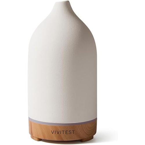 VIVITEST Stone Diffuser,200ML Diffusers for Home,Ultrasonic Aromatherapy Essential Oil Diffuser