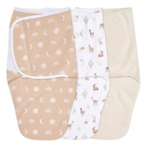 aden + anais essentials Easy Zipless Swaddle Wraps - 0-3 Months, Color: Desert Sun