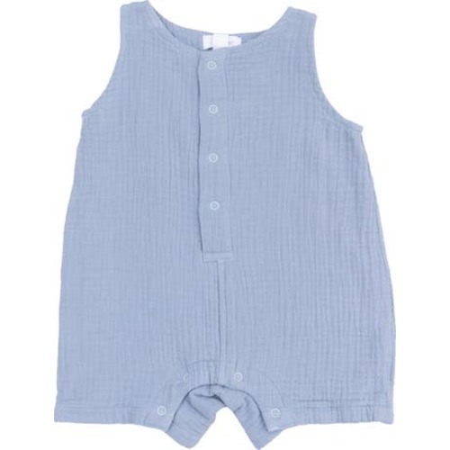 Sleeveless Organic Cotton Gauze Romper, 12-18M