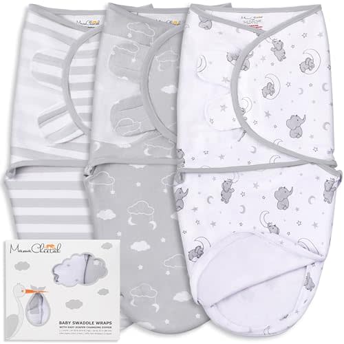 Mama Cheetah Baby Swaddle Sack, Organic Swaddle Blanket, Newborn Swaddle Sack, Adjustable Baby Wrap Sling, Easy Swaddle for 0-3 Months Boy and Girl