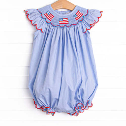 Prideful Banner Smocked Bubble, Blue – Stitchy Fish