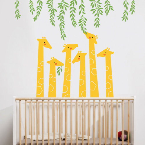 Harriet Bee Girafee Leaves Wall Decal | Wayfair