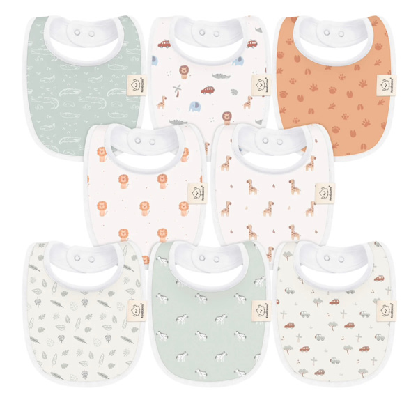 8-Pack Urban Drool Bibs (Color: Wilderness)
