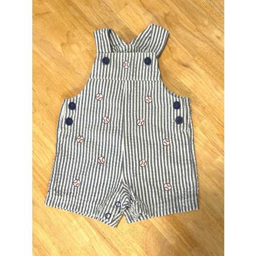 Monogrammed Seersucker Baseball Outfit Personalized Newborn Outfit (0-3 months ONLY AVAILABLE)